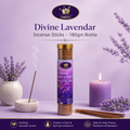 ANEGA Divine Lavendar - Agarbatti 180gm Bottle